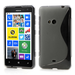 Силиконов гръб S-Case ТПУ за Nokia Lumia 625 сив и прозрачен